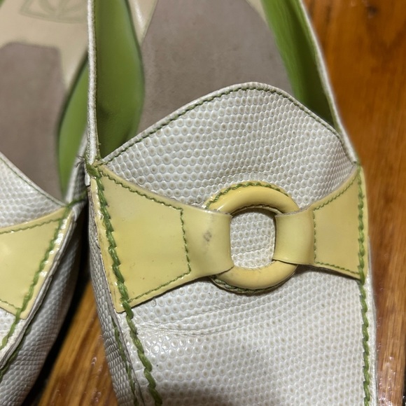 Vintage Cole Haan Air Mule Slide Women's Sz 8 B Green/White Slip On Bit Loafers - Picture 3 of 10